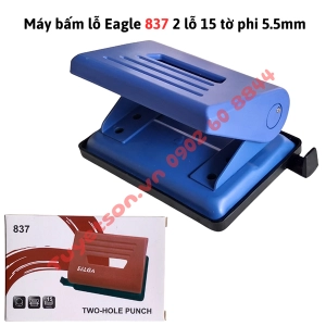 Máy bấm lỗ Eagle 837 2 lỗ 15 tờ phi 5.5mm