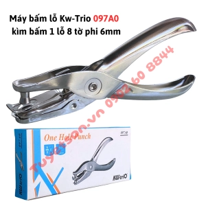 Máy bấm lỗ Kw-Trio 097A0 - kìm bấm 1 lỗ 8 tờ phi 6mm