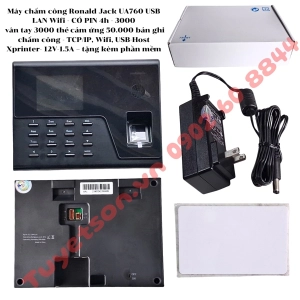 Máy chấm công Ronald Jack UA760 USB LAN Wifi - CÓ PIN 4h