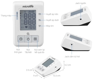 Máy đo huyết áp Microlife B2 Basis (tặng gối)