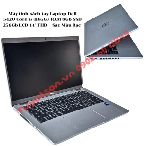 Máy tính sách tay Laptop Dell 5420 Core i7-1185G7 RAM 8Gb SSD 256Gb LCD 14″ FHD + Sạc Màu Bạc