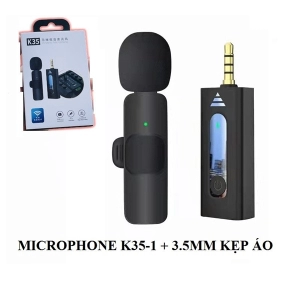 Microphone K35-1+3.5mm kẹp áo