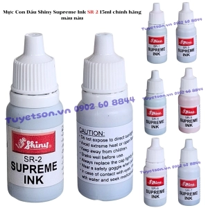 Mực Con Dấu Shiny Supreme Ink SR-2 15ml chính hãng - màu nâu