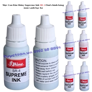 Mực Con Dấu Shiny Supreme Ink SR-4 15ml chính hãng - màu xanh bạc hà