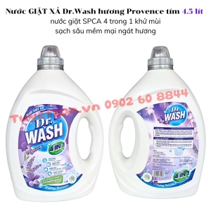 Nước GIẶT XẢ Dr.Wash hương Provence tím 4.5 lít - nước giặt SPCA 4 trong 1 khử mùi sạch sâu mềm mại ngát hương