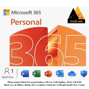 Phần mềm M365 Personal Subscr PK Lic 1YR Online APAC EM ESD - Dịch vụ cài Office dùng cho cá nhân 1 năm Key ESD gửi mail 1 key 1 máy