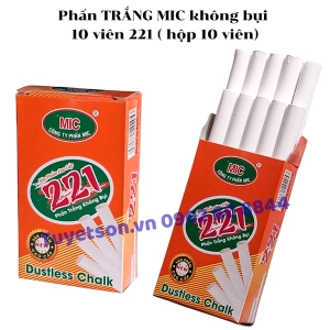 Phấn TRẮNG MIC không bụi 10 viên 221