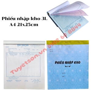 Phiếu nhập kho 3L A4 21x25cm