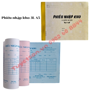 Phiếu nhập kho 3L A5