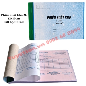 Phiếu xuất kho 2L 13x19cm (50 bộ/100 tờ)