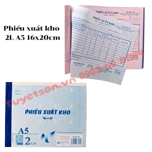 Phiếu xuất kho 2L A5 16x20cm
