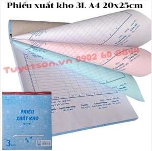 Phiếu xuất kho 3L A4 20x25cm
