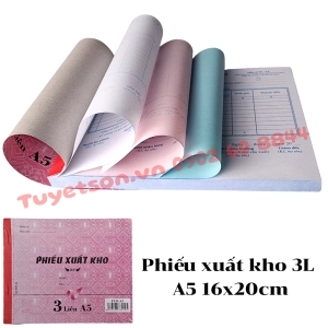 Phiếu xuất kho 3L A5 16x20cm