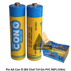 Pin AA Con Ó PVC R6P - pin 2A đồ chơi pin đồng hồ
