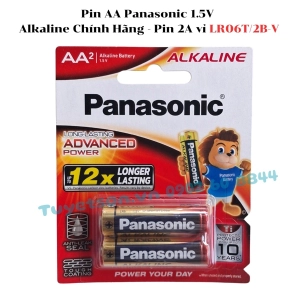 Pin AA Panasonic 1.5V Alkaline Chính Hãng - Pin 2A vỉ LR06T/2B-V