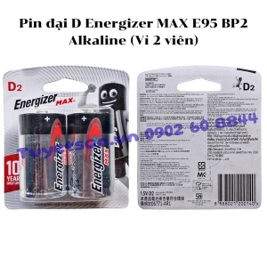 Pin đại D Energizer MAX E95 BP2 Alkaline