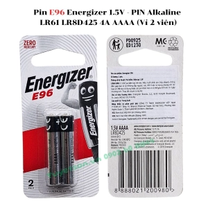 Pin E96 Energizer 1.5V - PIN Alkaline LR61 LR8D425 4A AAAA