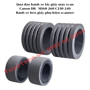 Quả đào bánh xe lấy giấy máy scan Canon DR-M160 260 C230 240 - Bánh xe kéo giấy phụ kiện scanner