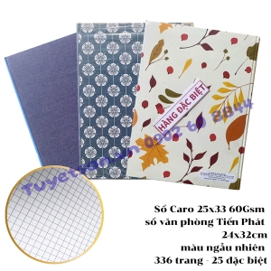Sổ Caro 25x33 60Gsm - sổ văn phòng Tiến Phát 24x32cm màu ngẫu nhiên