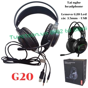 Tai nghe headphone Lenovo G20 Led - 2 jack 3.5mm + USB