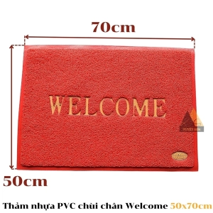 Thảm nhựa PVC chùi chân Welcome 50x70cm