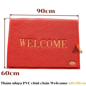 Thảm nhựa PVC chùi chân Welcome 60x90cm
