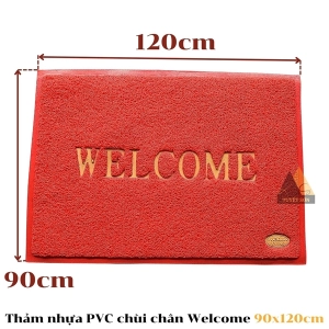 Thảm nhựa PVC chùi chân Welcome 90x120cm