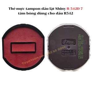 Thẻ mực tampon dấu lật Shiny R-542D-7 - tăm bông dùng cho dấu R542