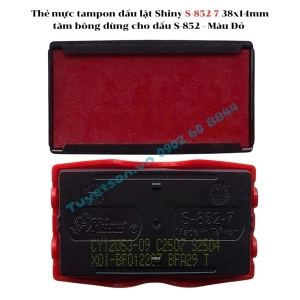 Thẻ mực tampon dấu lật Shiny S-852-7 38x14mm - tăm bông dùng cho dấu S-852