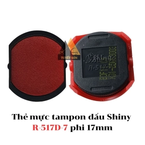 Thẻ mực tampon dấu Shiny R-517D-7 phi 17mm