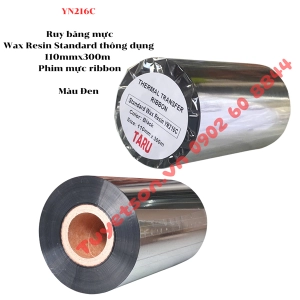 YN216C Ruy băng mực Wax Resin - Standard thông dụng 110mmx300m - Phim mực ribbon