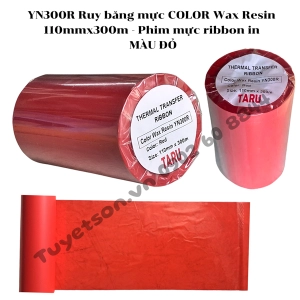 YN300R Ruy băng mực COLOR Wax Resin 110mmx300m - Phim mực ribbon in MÀU ĐỎ