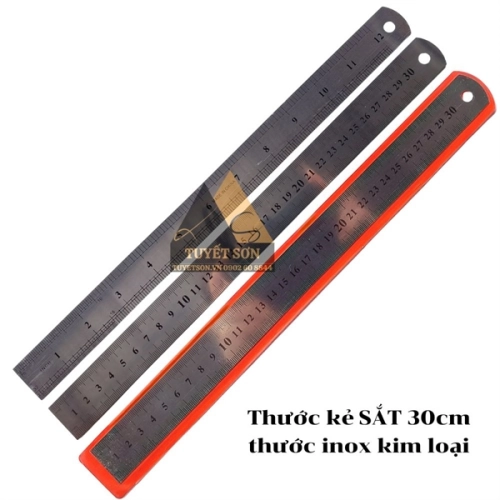 display Thước kẻ SẮT 30cm - thước inox kim loại 1