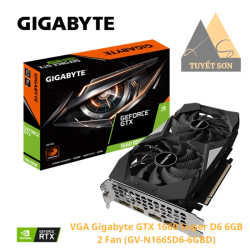 display Card Màn Hình VGA Gigabyte GTX 1660 Super D6 6GB 2 Fan (GV-N166SD6-6GBD) 1
