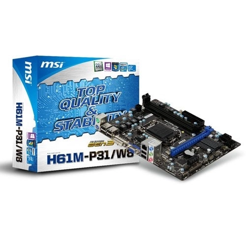 Main board mạch chính MSI H61M-P31/W8 H61 RG SM (Cũ)