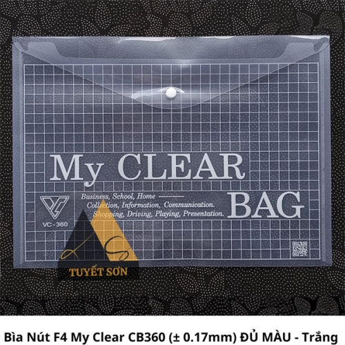display Bìa Nút F4 My Clear CB360 (± 0.17mm) ĐỦ MÀU 2
