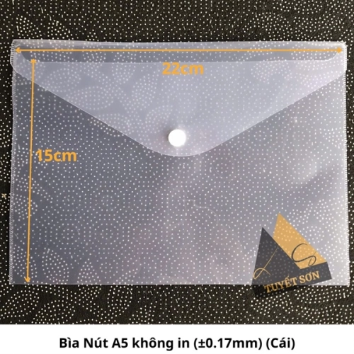 Bìa Nút A5 không in 0.17mm 18x25cm