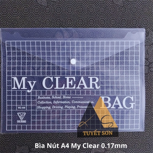 Bìa Nút A4 My Clear 0.17mm