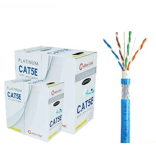 Cáp mạng Golden Link Cat5E SFTP Chống Nhiễu (Xanh dương)