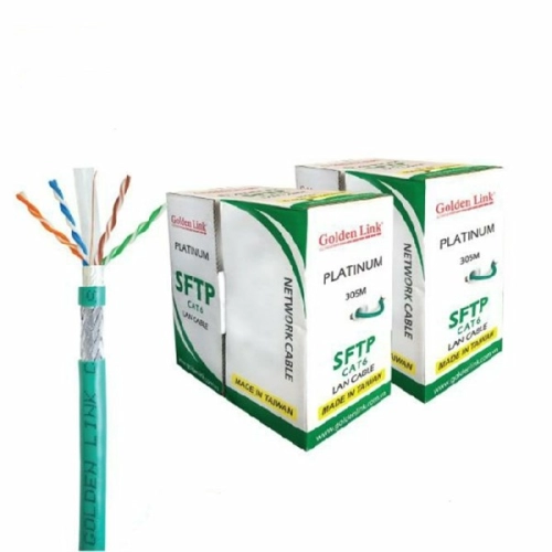 Cáp mạng Golden Link Cat6 SFTP Chống Nhiễu (Xanh lá)
