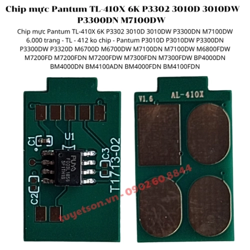 display Chip mực Pantum TL-410X 6K P3302 3010D 3010DW P3300DN M7100DW 1