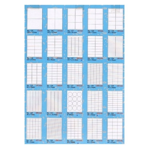 display Giấy Decal TOMY A4 - Đề can hộp A4 số 125 đến 149 2