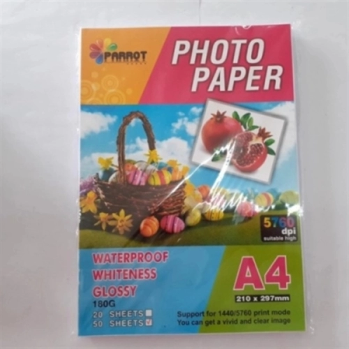 Giấy in ảnh Parrot 180Gsm A4 1 mặt bóng 50 tờ