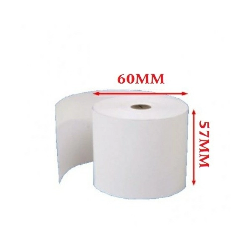 Giấy in nhiệt in bill hóa đơn K57x60mm - hàng đảm bảo đủ phi 60mm 95µm lõi ruột nhỏ nhí 13-18mm rất lợi giấy