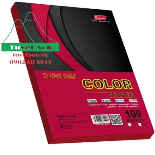 Giấy bìa màu đặt biệt A4 150Gsm Grand 8200C