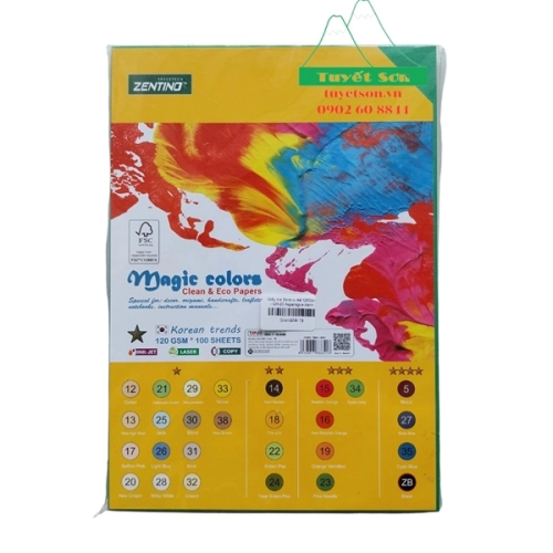 display Giấy bìa màu đặt biệt A4 125Gsm Zentino 8651D 3