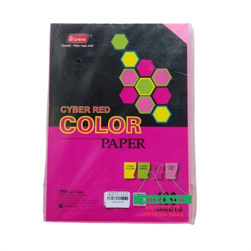 Giấy bìa màu dạ quang A4 160Gsm Grand 8479E