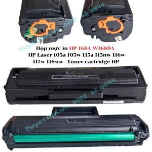 Hộp mực in HP 168A W1680A - HP Laser 105a 105w 115a 115nw 116w 117w 118wn - Toner cartridge HP
