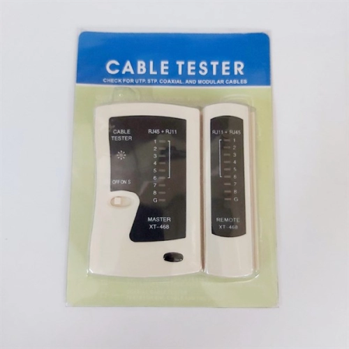 Bộ Tester kiểm tra tín hiệu dây mạng XT-468 trắng đen