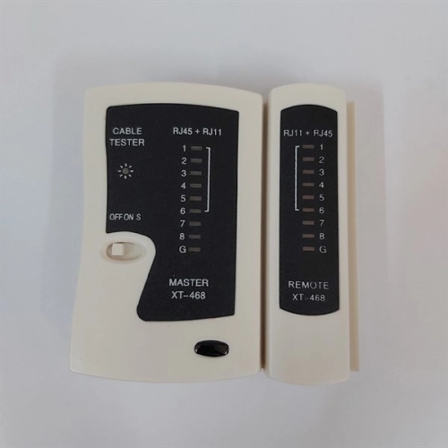 display Bộ Tester kiểm tra tín hiệu dây mạng XT-468 trắng đen 2